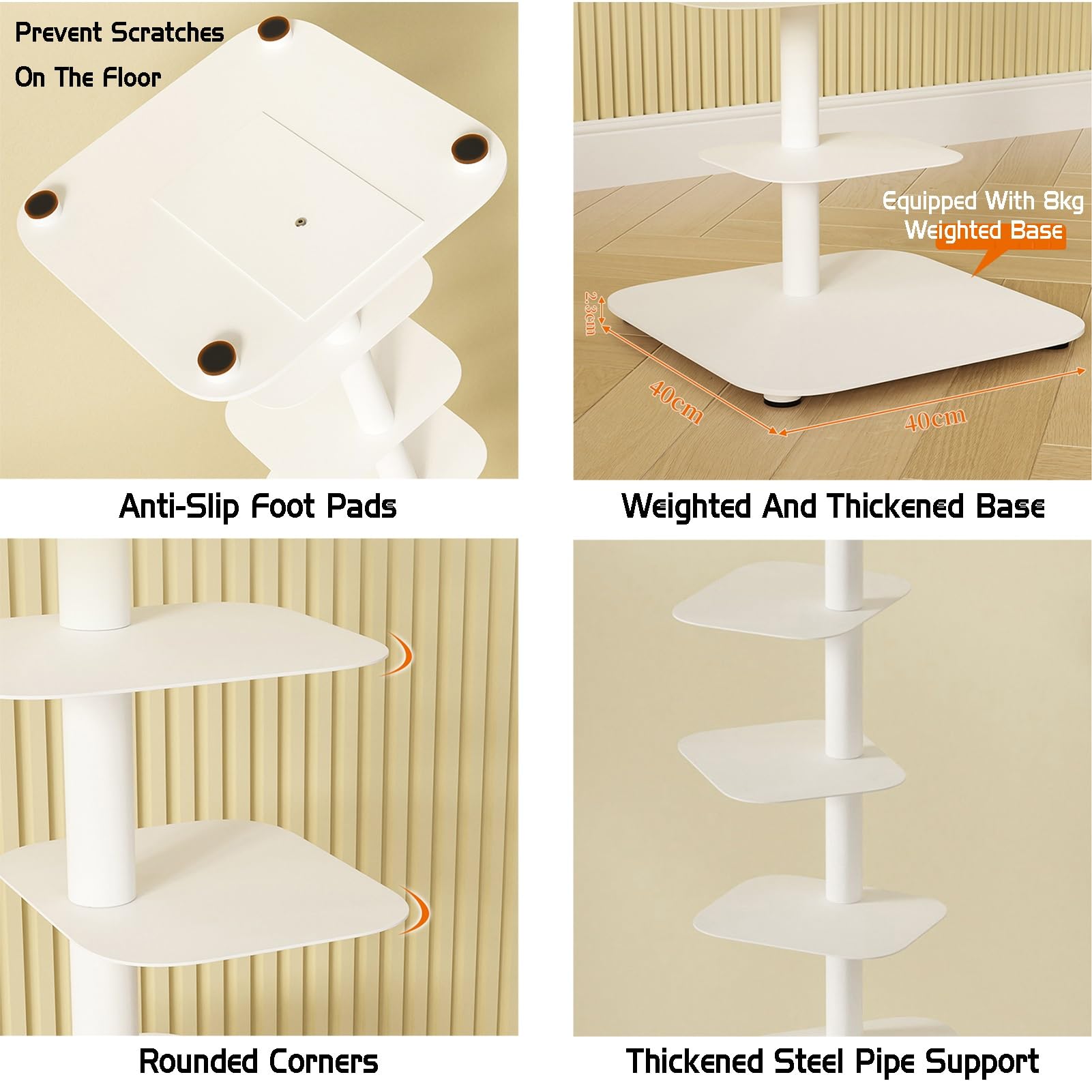 Amazon｜クリエイティブな本棚、床置き型幾何学模様の本棚、9段自立式